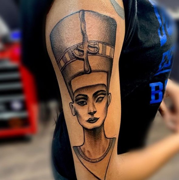 Realistic tattoo design of an egyptian queen on Craiyon