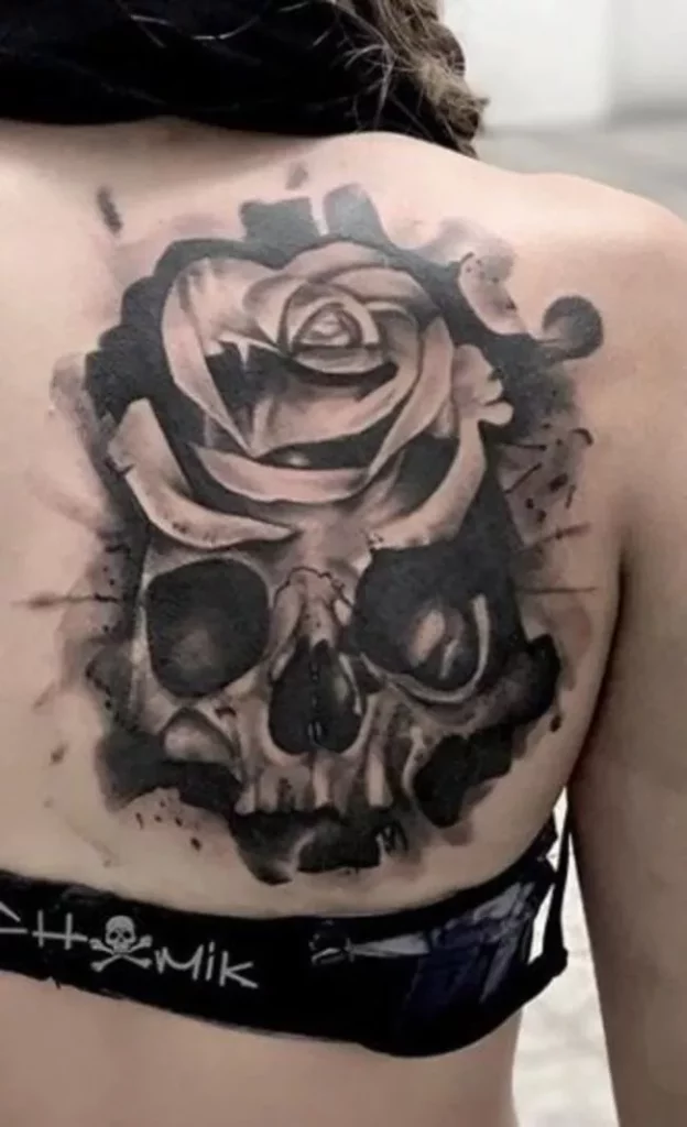 Skull Tattoo with Roses11