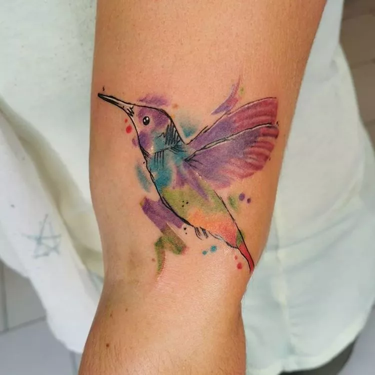 In process Hummingbird Criker Tattoo #colibrí #watercolor … | Flickr