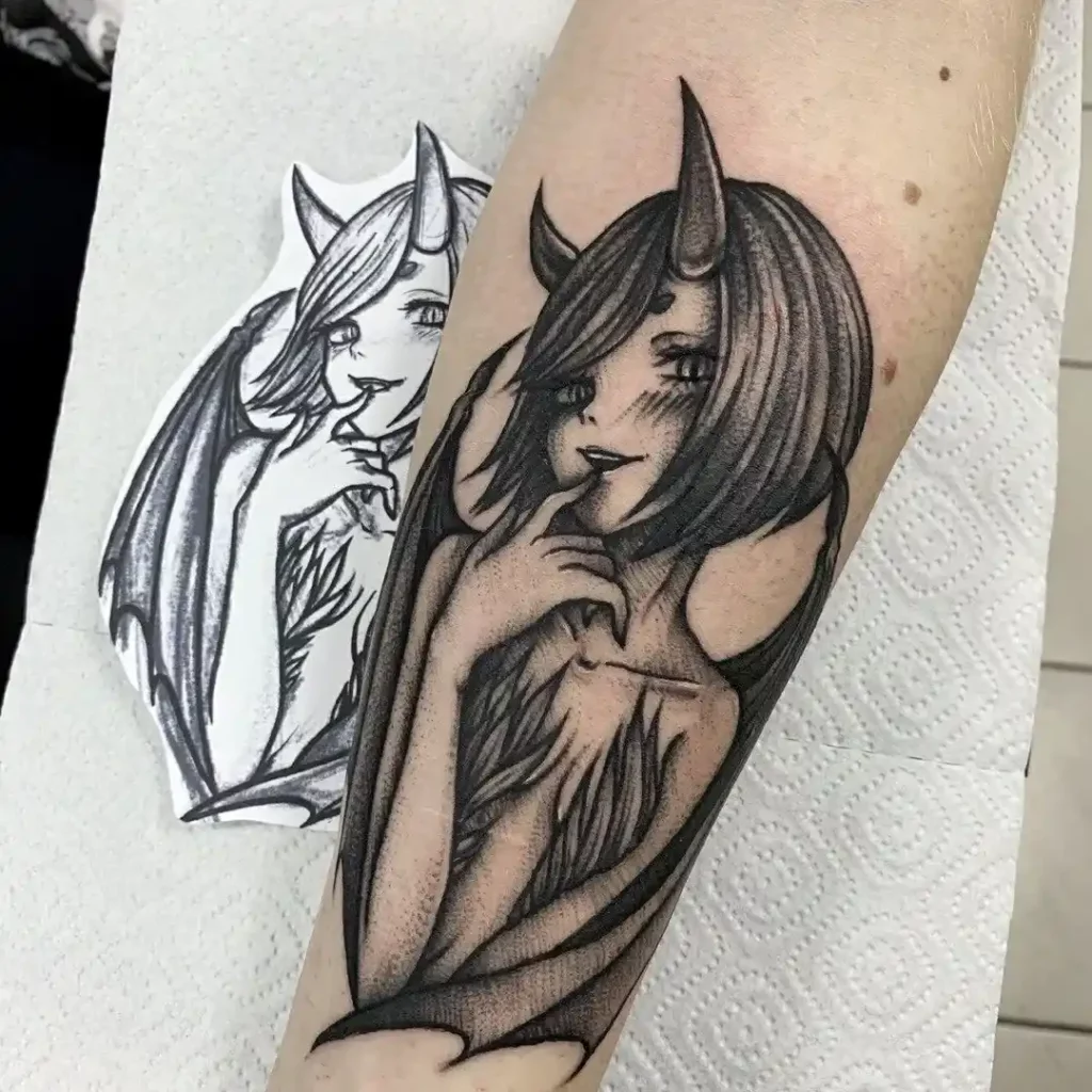 anime succubus tattoo