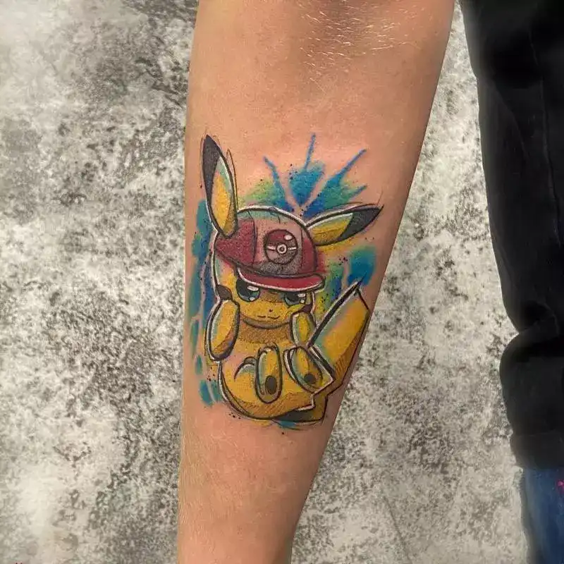Tattoo uploaded by Davide Sesia • Detective Pikachu • Tattoodo