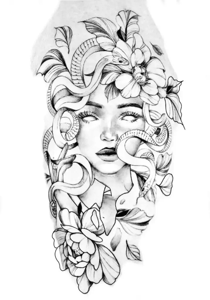 medusa tattoo stencil (18)