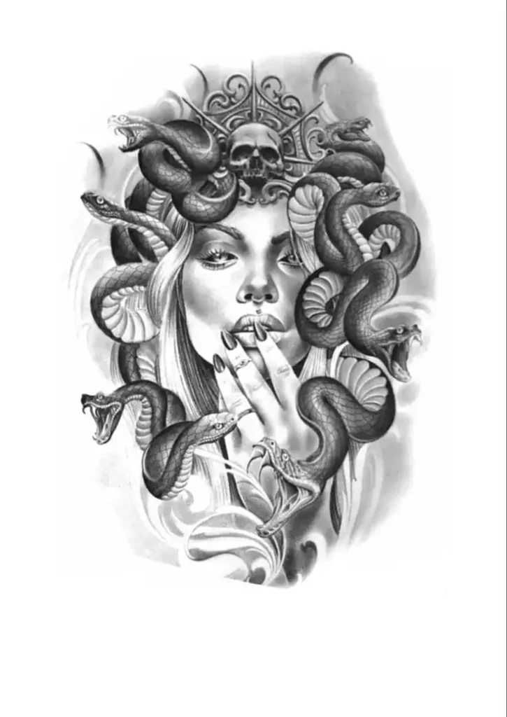 medusa tattoo stencil (27)