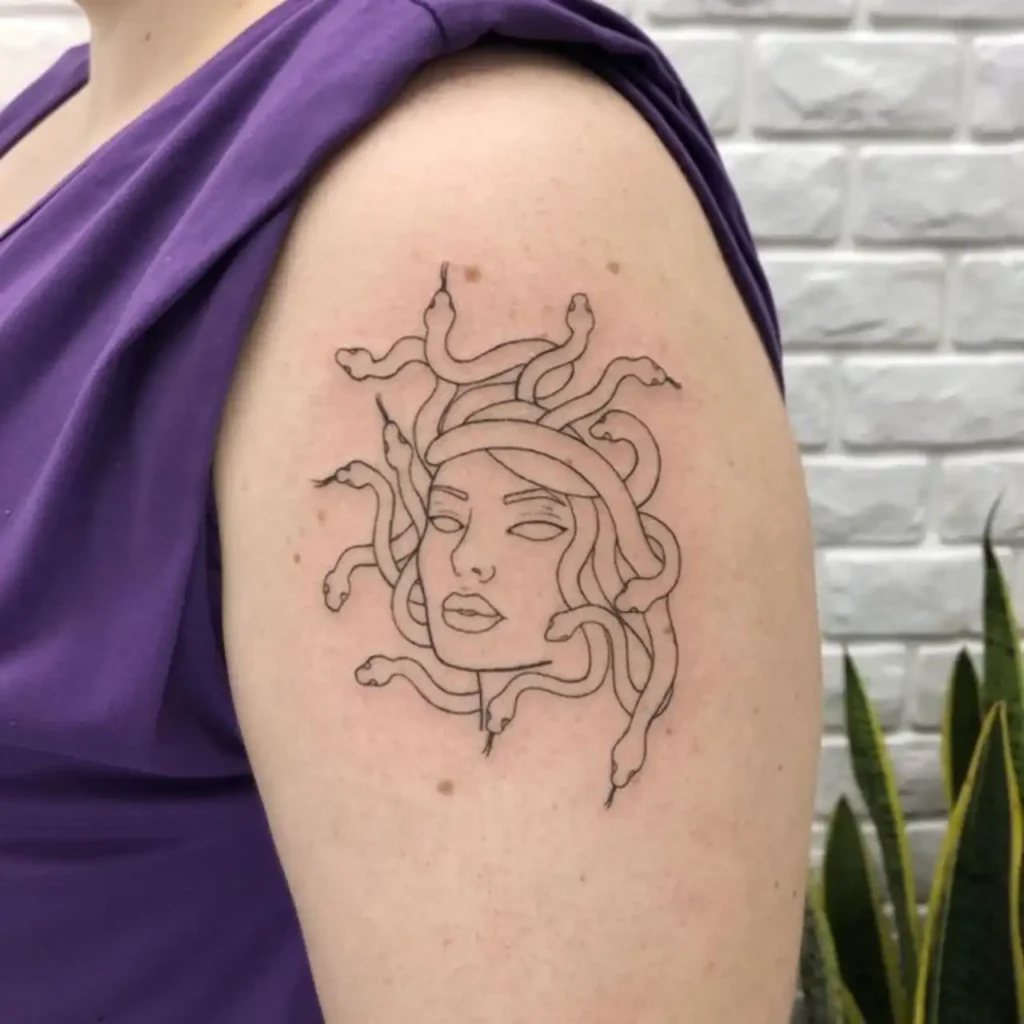 simple medusa tattoo