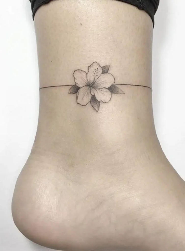small hibiscus tattoo