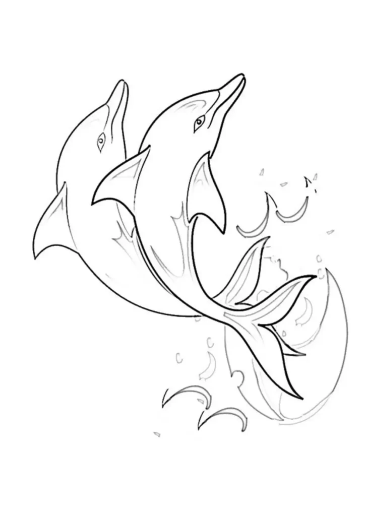 Dolphin Tattoo stencil (13)