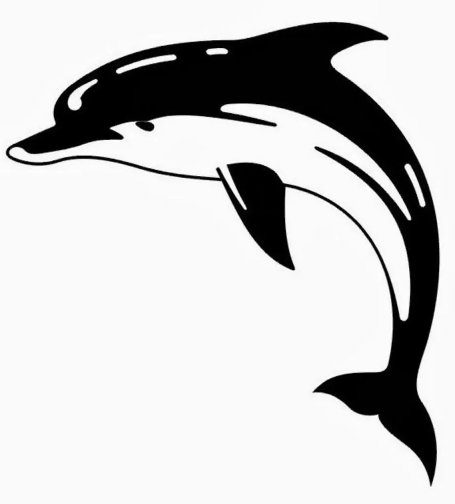 Dolphin Tattoo stencil (17)