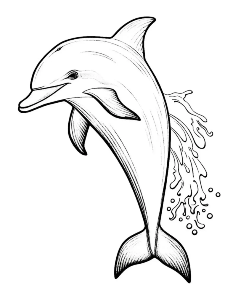 Dolphin Tattoo stencil (5)