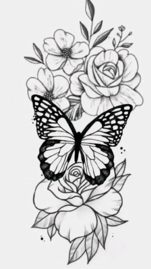 butterfly tattoo stencil (58)