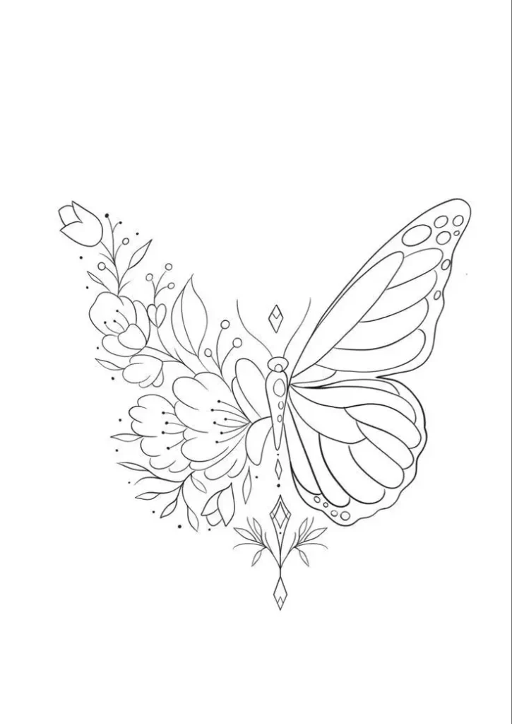 butterfly tattoo stencil (8)