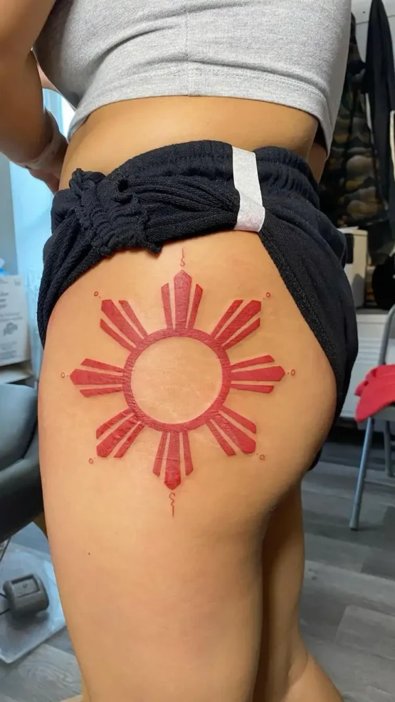 Filipino sun tattoo