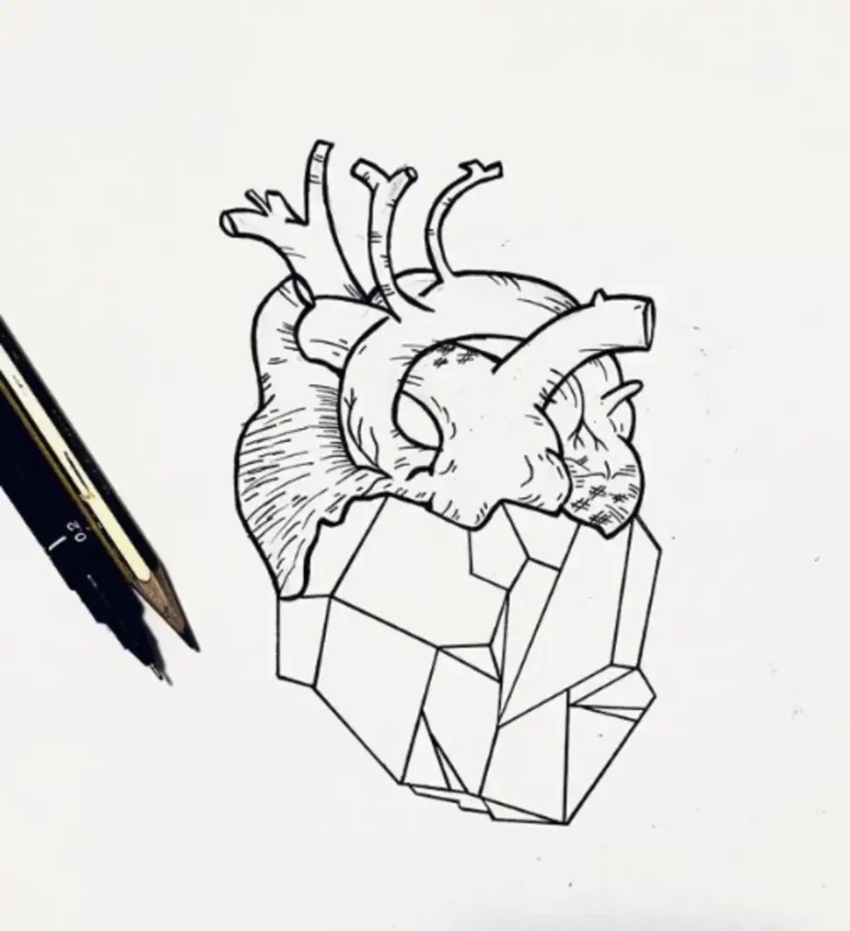 heart tattoo sketch (1)