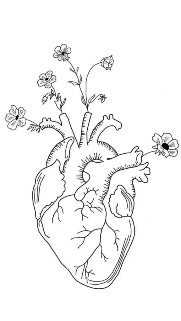 heart tattoo sketch (12)