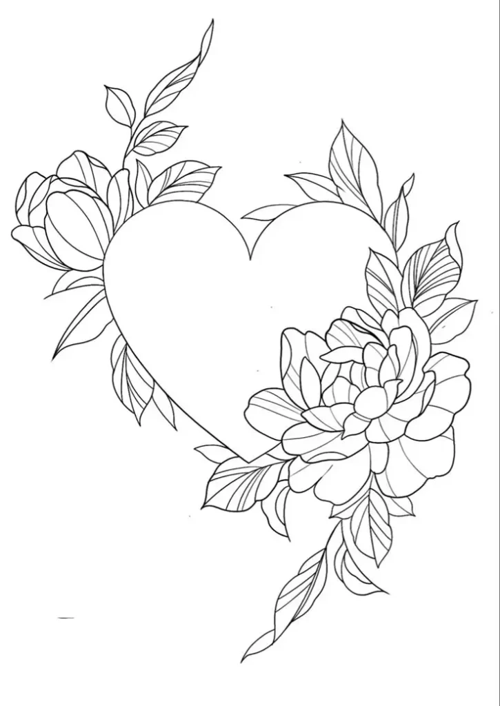 heart tattoo sketch (18)