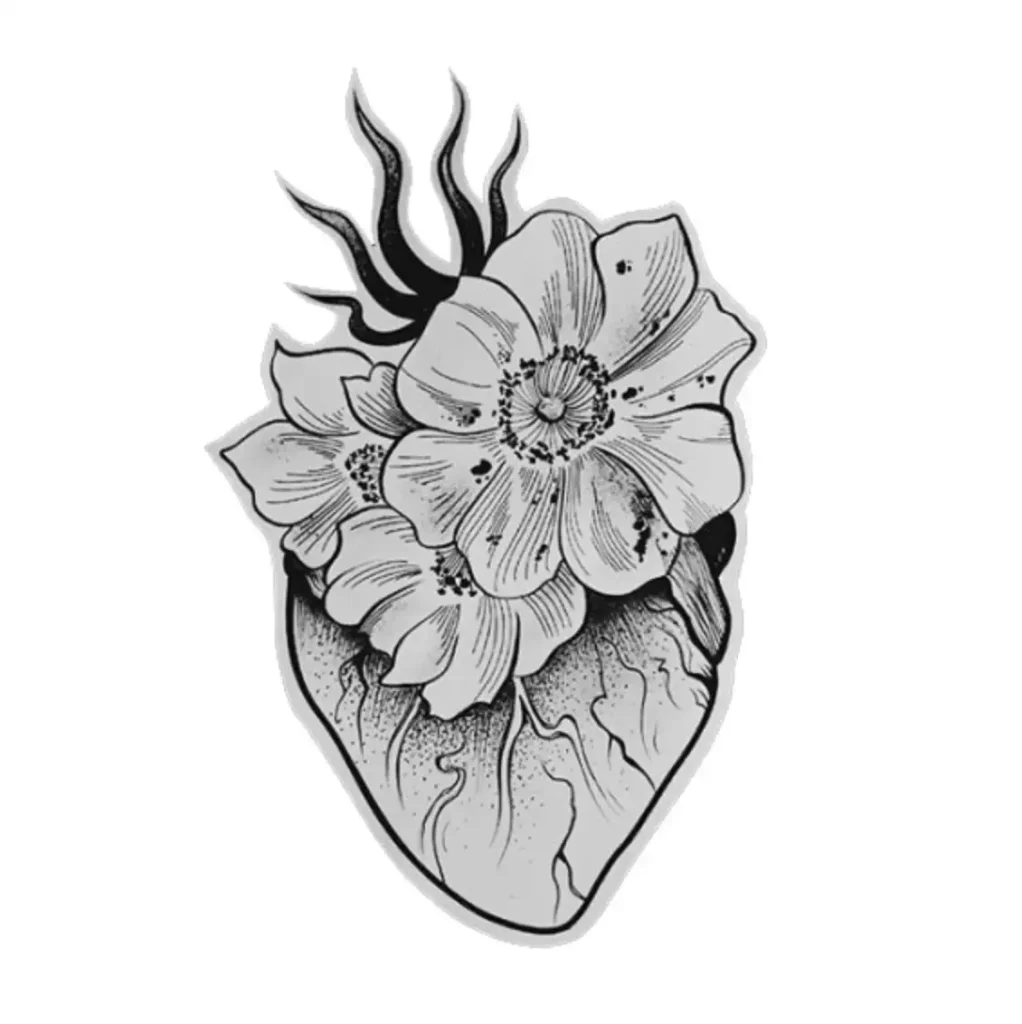 heart tattoo sketch (22)