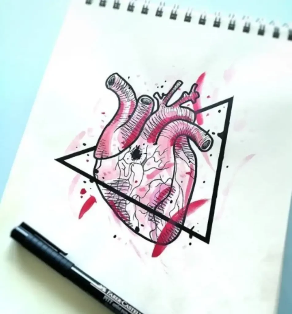 heart tattoo sketch (3)