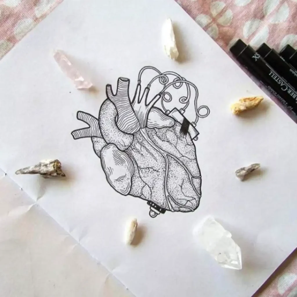 heart tattoo sketch (34)