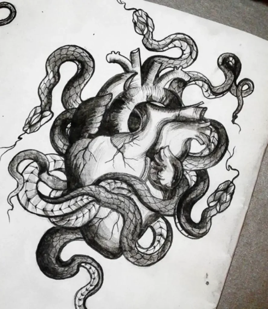 heart tattoo sketch (36)