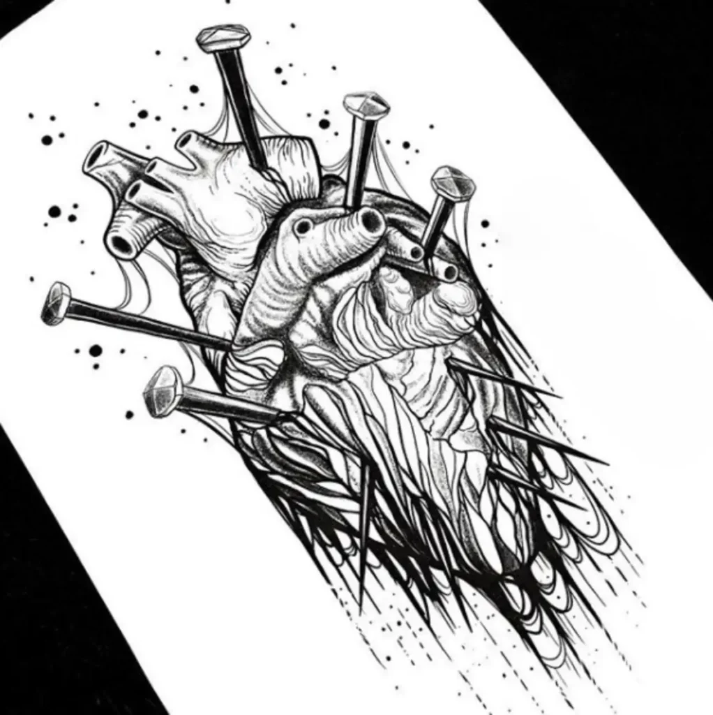 heart tattoo sketch (40)