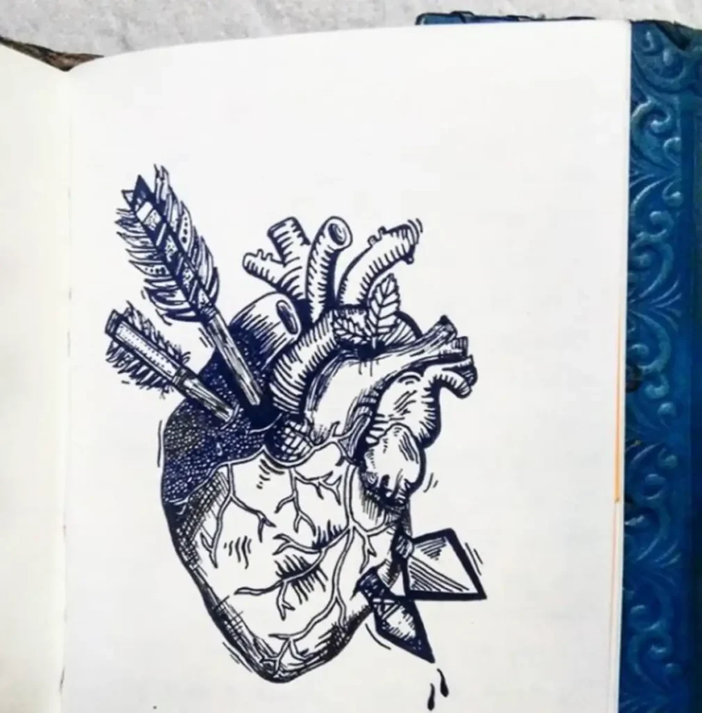 heart tattoo sketch (49)