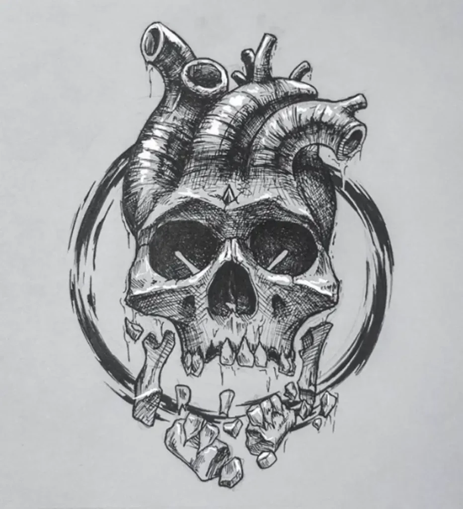 heart tattoo sketch (53)