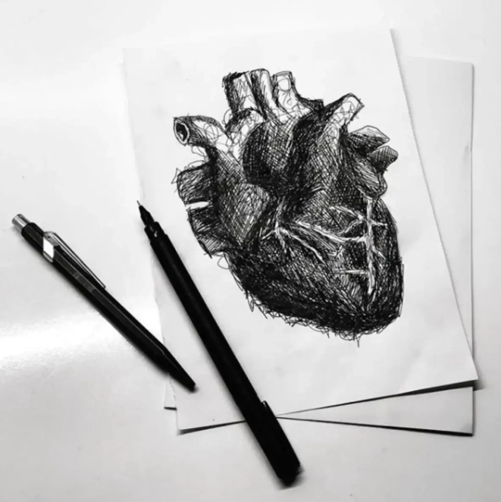 heart tattoo sketch (57)