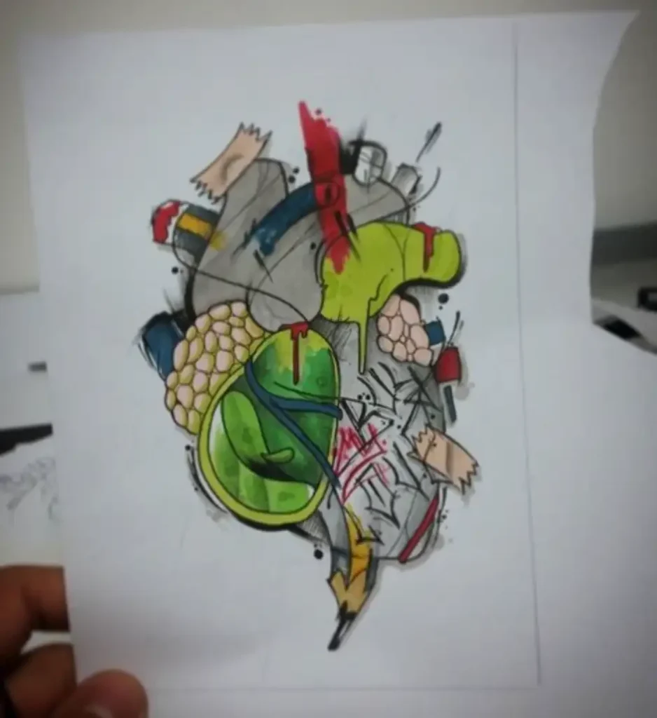 heart tattoo sketch (64)