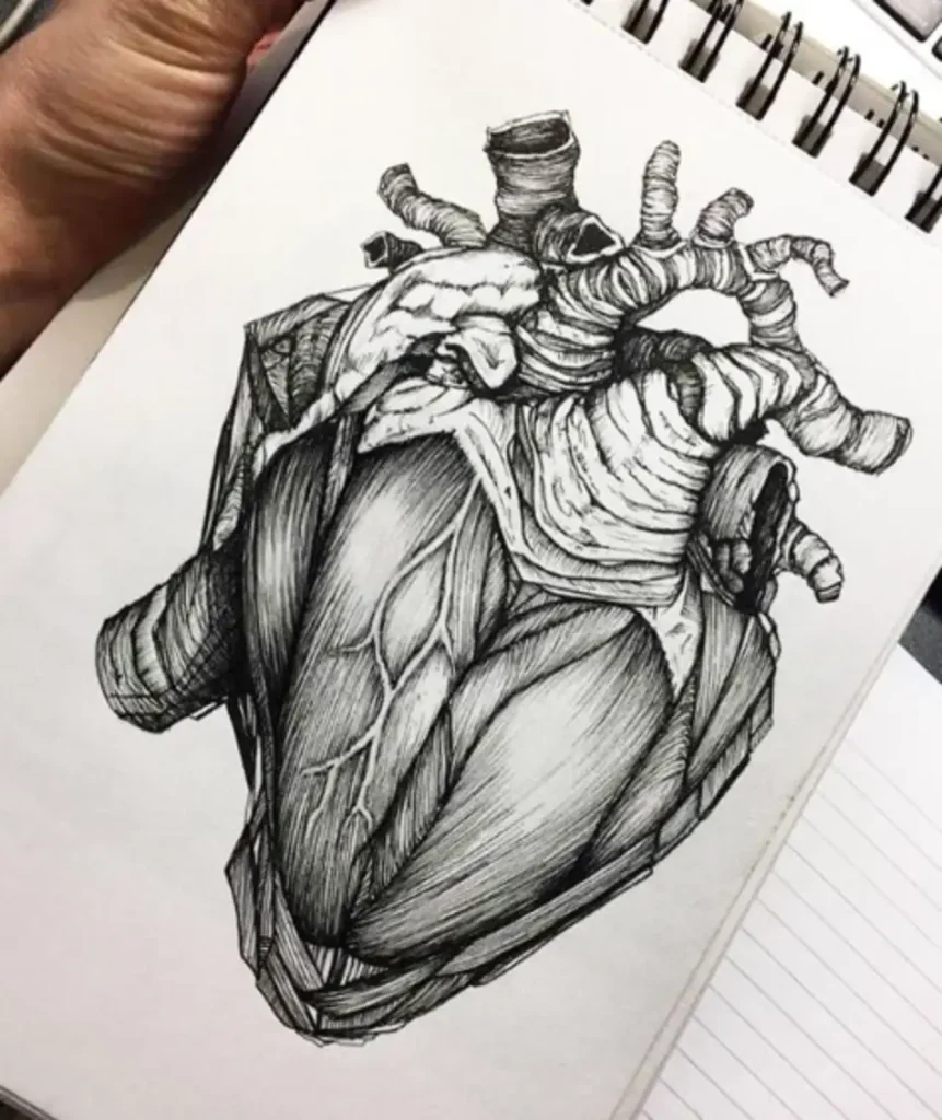 heart tattoo sketch (69)