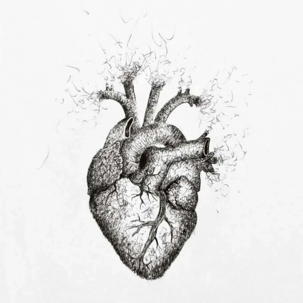 heart tattoo stencil