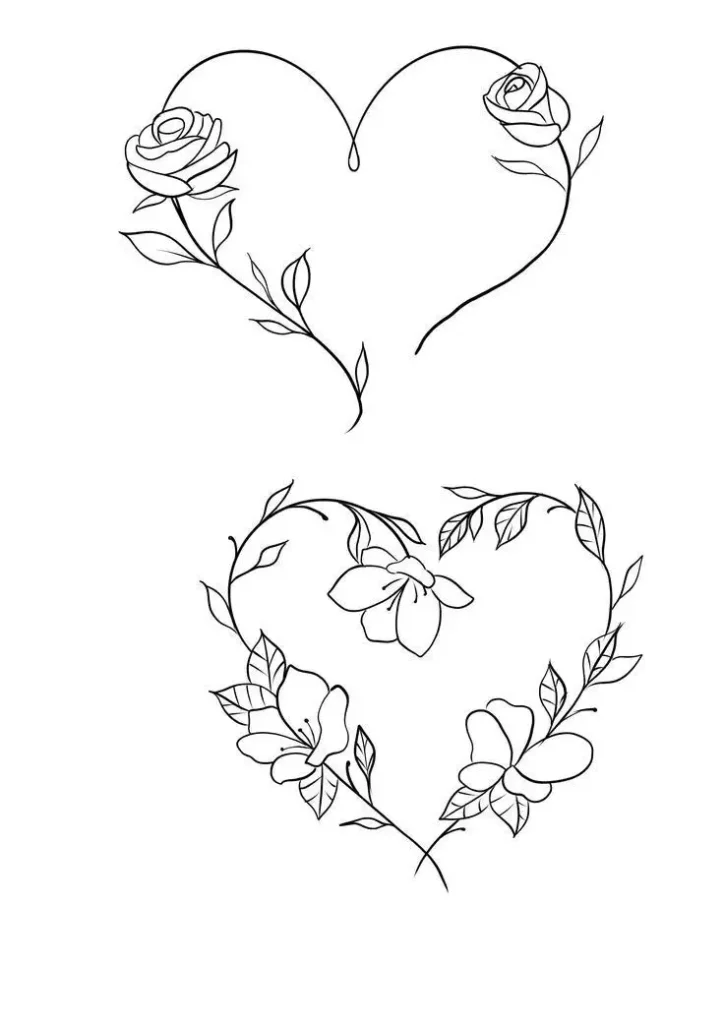 heart tattoo stencil (29)