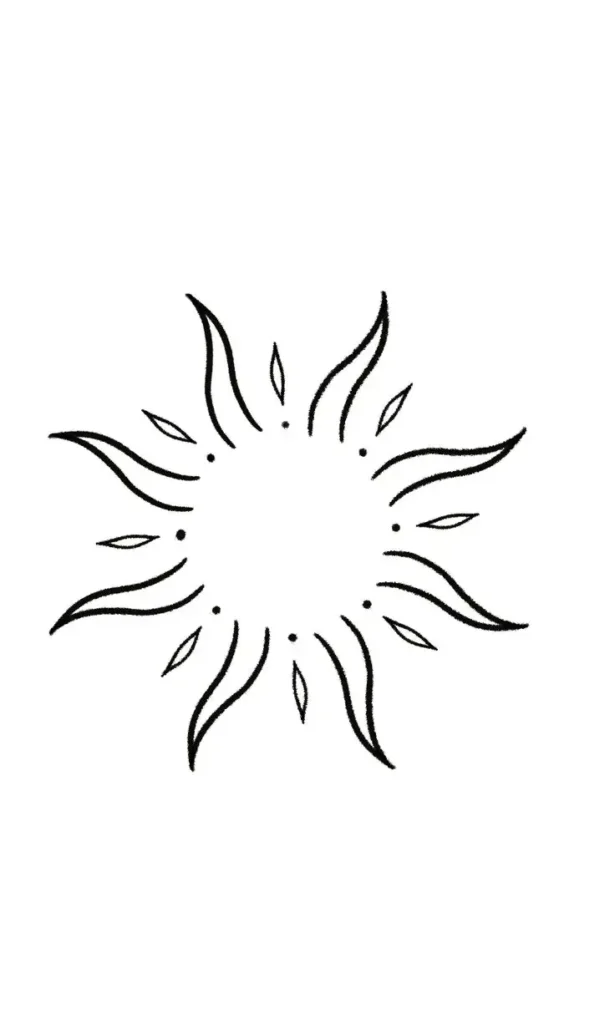 sun tattoo stencil (3)