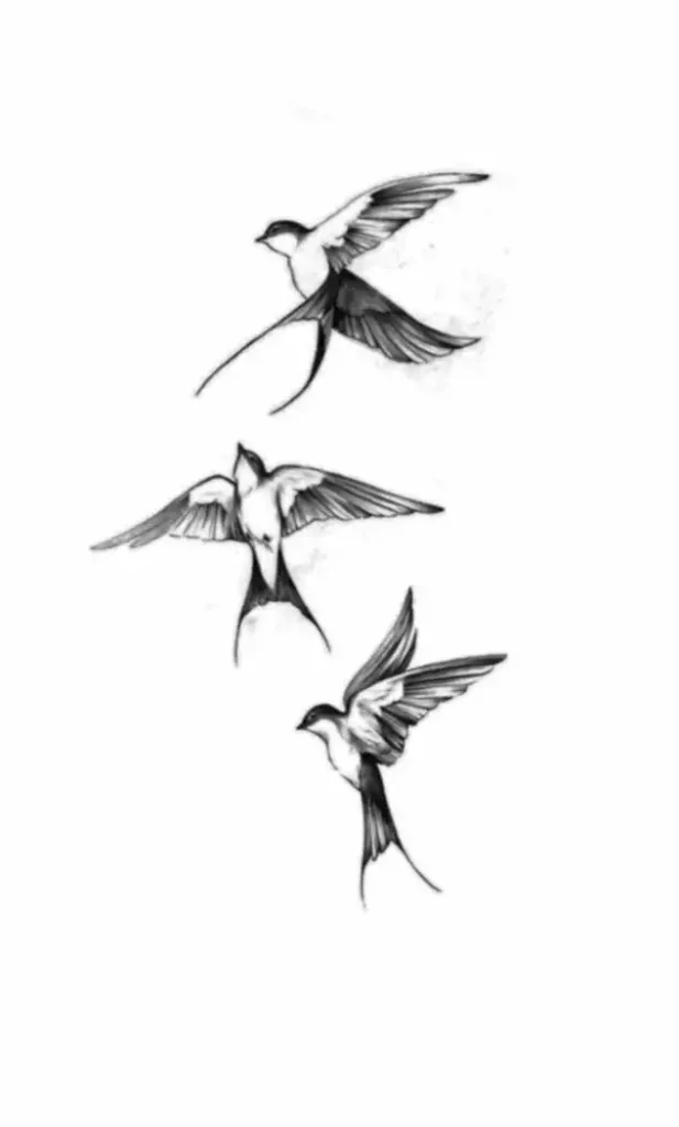 Swallow tattoo stencil (11)