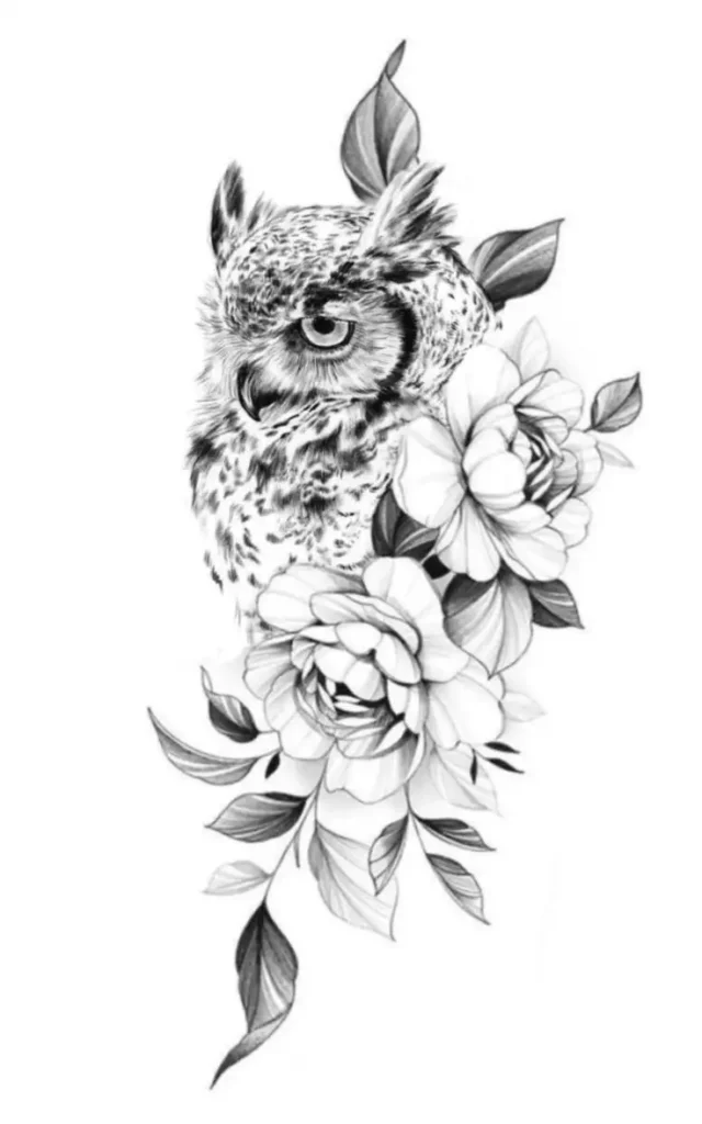 owl tattoo stencil (41)