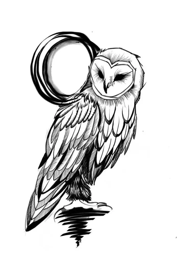 owl tattoo stencil (6)