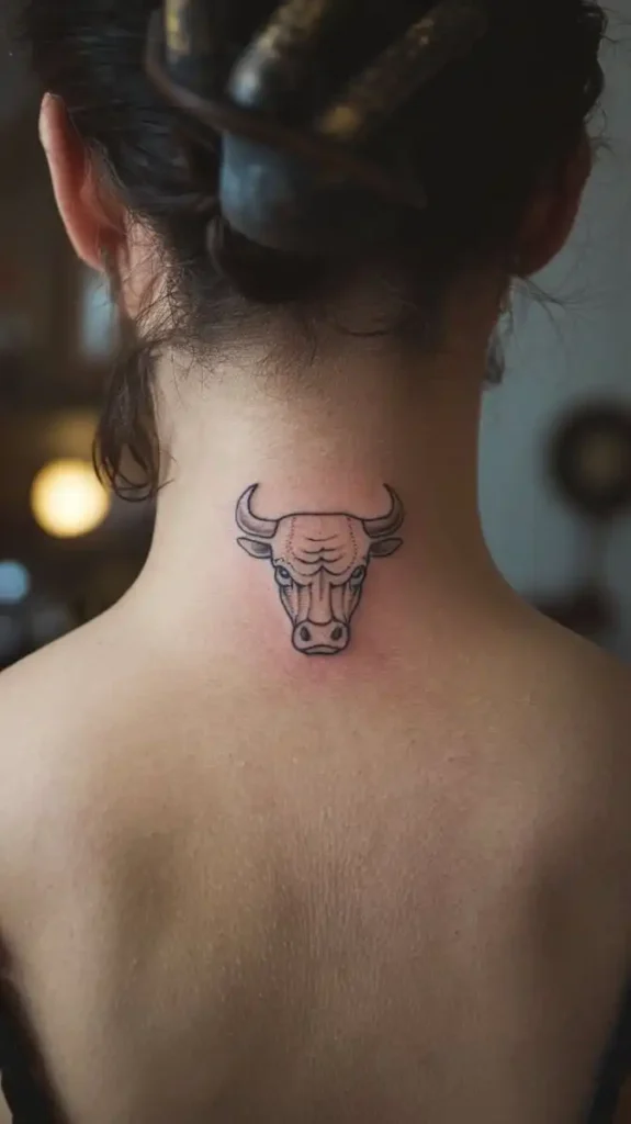 simple bull tattoo