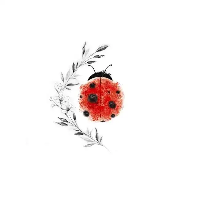 Ladybug Tattoo Stencil (11)