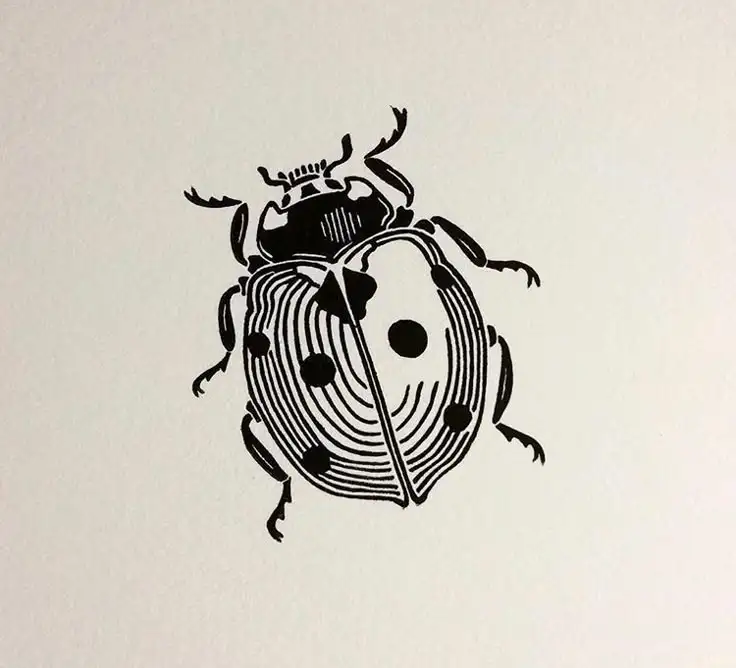 Ladybug Tattoo Stencil (16)