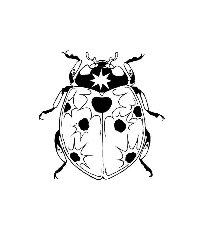 Ladybug Tattoo Stencil (18)