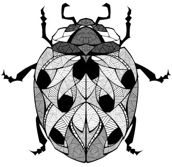 Ladybug Tattoo Stencil (19)