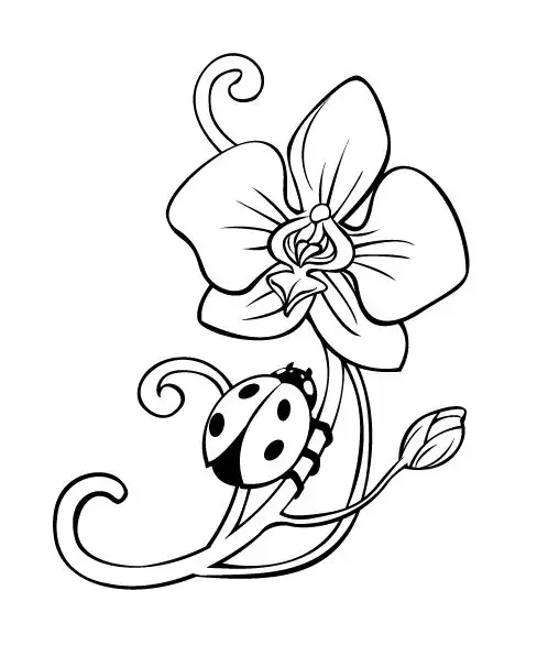 Ladybug Tattoo Stencil (28)