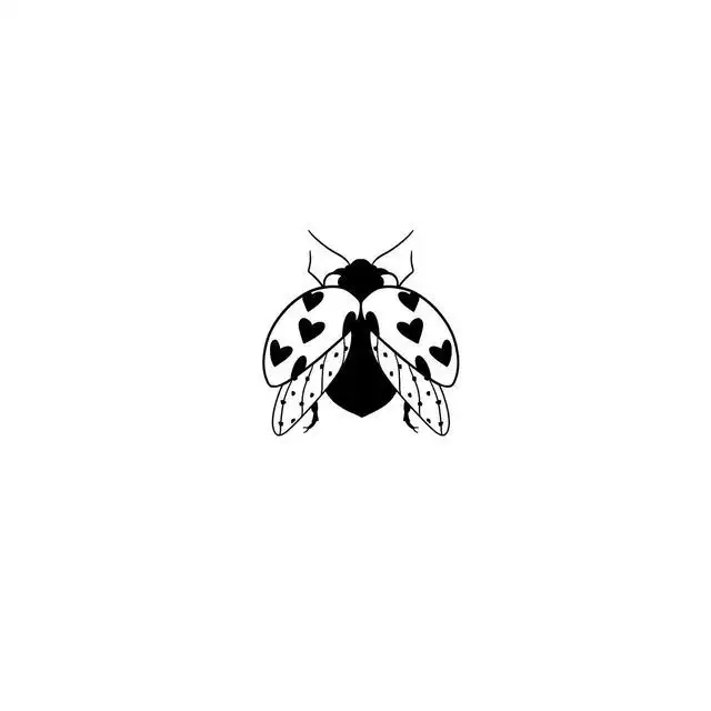 Ladybug Tattoo Stencil (29)