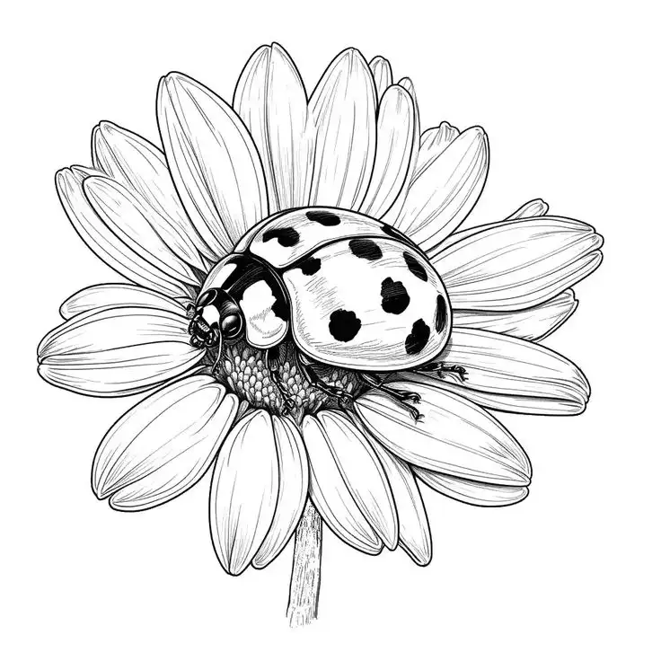 Ladybug Tattoo Stencil (30)