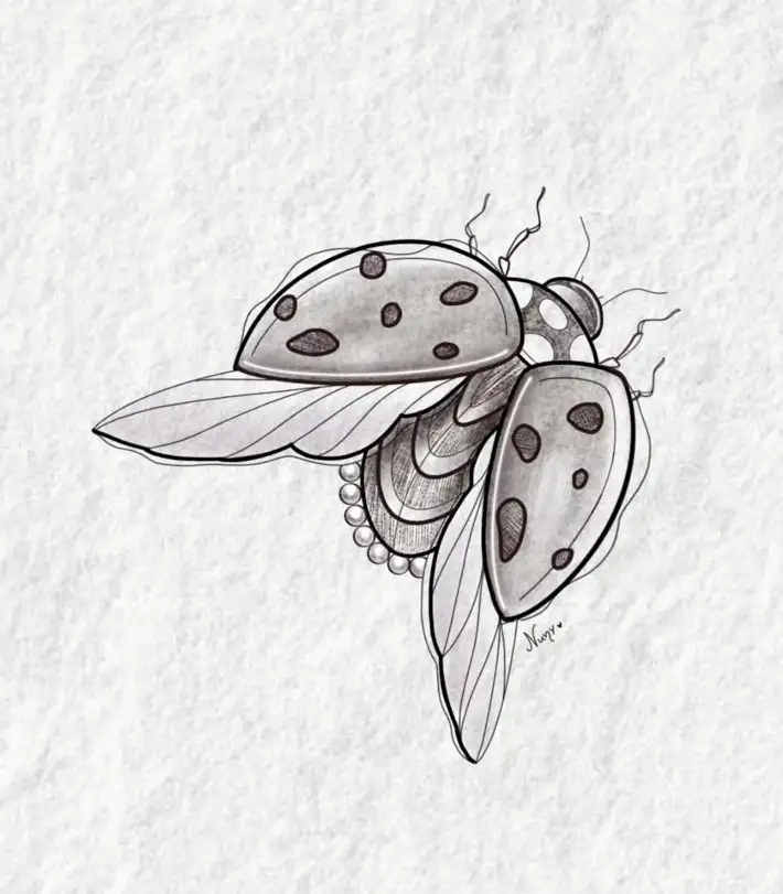 Ladybug Tattoo Stencil (37)