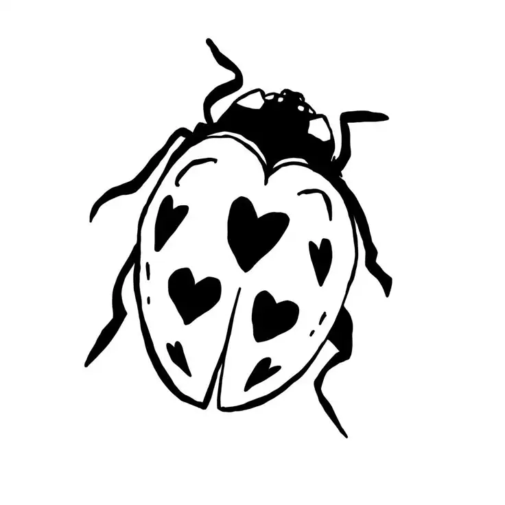 Ladybug Tattoo Stencil (49)