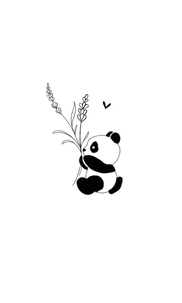 Panda Tattoo Stencil (18)