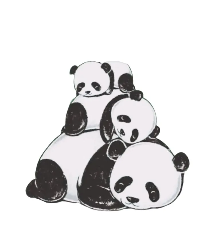Panda Tattoo Stencil (20)