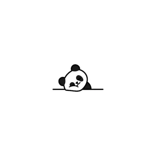 Panda Tattoo Stencil (23)