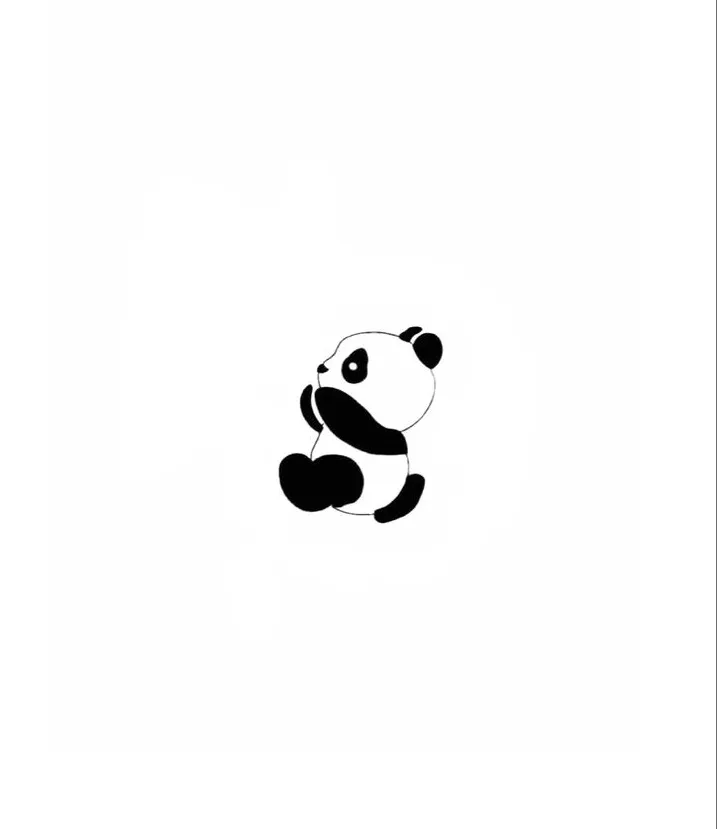 Panda Tattoo Stencil (24)