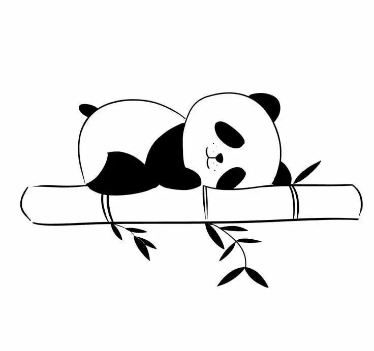Panda Tattoo Stencil (31)