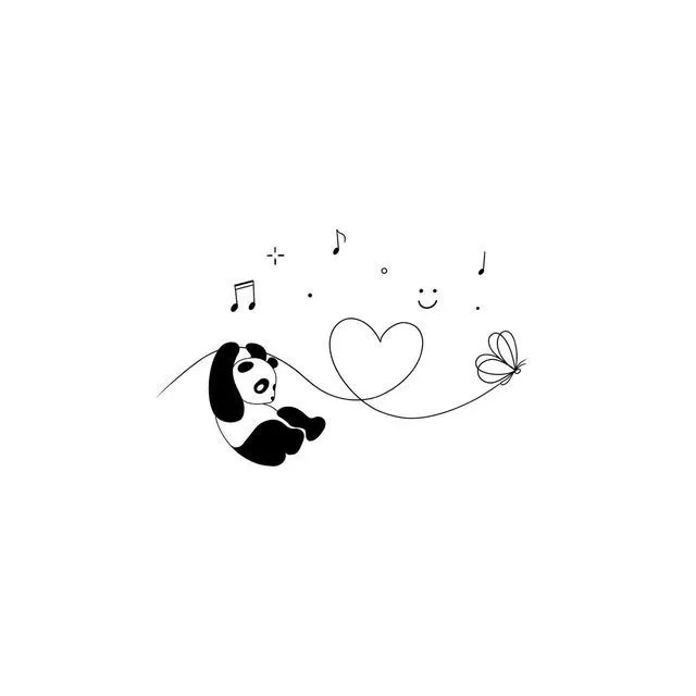 Panda Tattoo Stencil (4)
